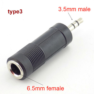 6,35 mm 6,5 mm 1/4" mono Mascul la 3,5 mm 1/8" Conector Femeie 2 Poli 3 Poli Jack Audio Speaker Terminal Plug Adaptor pentru căști