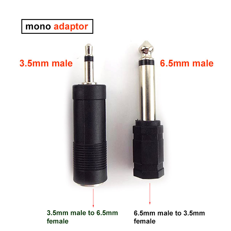 6,35 mm 6,5 mm 1/4" mono Mascul la 3,5 mm 1/8" Conector Femeie 2 Poli 3 Poli Jack Audio Speaker Terminal Plug Adaptor pentru căști