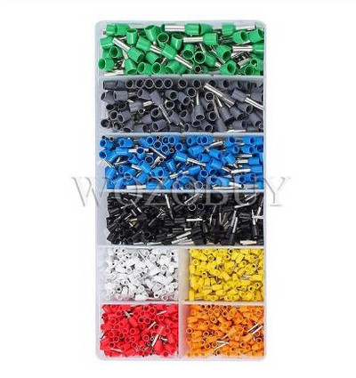 1900/1200/440Gb Stiepļu uzmavas Komplekti Uzmavas Stiepļu gali Spailes Presēšanas spailes Savienotāju uzmavas AWG (2/0 1/0 2 4 10 12 14 16)