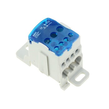 1PC UKK80A Клемен блок 1 в много Out Din Rail разпределителна кутия Универсален конектор за електрически кабел ЧЕРВЕН ЖЪЛТ СИН ЗЕЛЕН