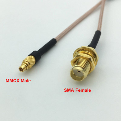 1 kom MMCX kutni / prugasti muški na SMA / RP-SMA ženski linearni antenski kabel s prirubnicom za PFV RC dijelove 5,8 GHz 10 cm 15 cm 20 cm 30 cm