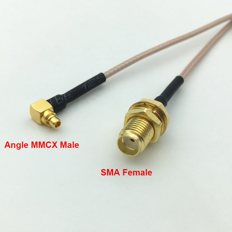 1 kom MMCX kutni / prugasti muški na SMA / RP-SMA ženski linearni antenski kabel s prirubnicom za PFV RC dijelove 5,8 GHz 10 cm 15 cm 20 cm 30 cm
