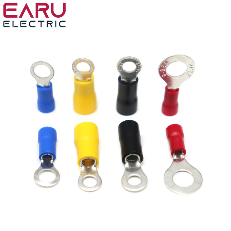 100kom RV 5.5-4 RV5.5-5 RV5.5-6 RV5.5-8 10 12 prstenasto izolirani žičani konektor Električni stezaljki kabelski žičani konektor