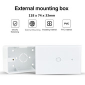 Visokokvalitetni PVC 118 tip vanjske utičnice za ugradnju za standardnu američku kutiju za ugradnju prekidača Vatrootporna kutija s prekidačima 118mm*74mm*34mm