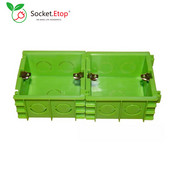 5 KOM 86x86x44mm Zidna ploča Kutija za utičnice na zid Unutarnja kazeta Kutija za ugradnju prekidača PVC Razvodna kutija