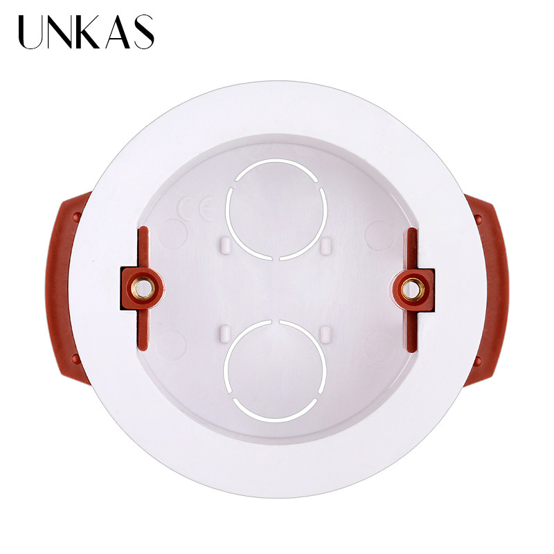 UNKAS Okrugla kutija za suhe obloge za gipsane ploče / suhozidne ploče / gipsane ploče 50 mm Udaljenost ugradnje 32 mm Dubina kutije za ugradnju