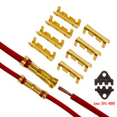 100/200/1000 kom 453 U-oblika 0,3-1,5 mm2 jezičak terminala hladni umetci konektori hladni terminal mali zubi fascija terminal