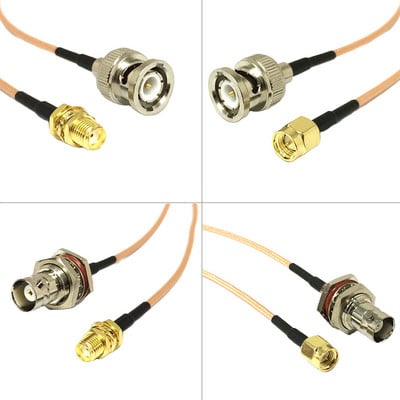 SMA Αρσενικό θηλυκό παξιμάδι σε BNC Plug Jack Pigtail Cabel Adapter RG316 15cm/30cm/50cm/100cm