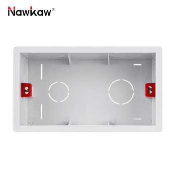 Nawkaw 146*86*50mm Ρυθμιζόμενη κρυφή εσωτερική τοποθέτηση Σκούρο κουτί για διακόπτη και πρίζα 146*86mm Λευκό κουτί διακλάδωσης