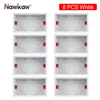 Nawkaw 146 * 86 * 50 mm regulējama slēpta iekšējā montāžas tumšā kaste 146 * 86 mm slēdzim un kontaktligzdai baltai sadales kārbai