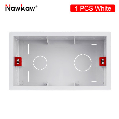 Nawkaw 146 * 86 * 50 mm regulējama slēpta iekšējā montāžas tumšā kaste 146 * 86 mm slēdzim un kontaktligzdai baltai sadales kārbai