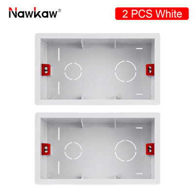 Nawkaw 146 * 86 * 50 mm regulējama slēpta iekšējā montāžas tumšā kaste 146 * 86 mm slēdzim un kontaktligzdai baltai sadales kārbai