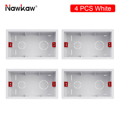 Nawkaw 146 * 86 * 50 mm regulējama slēpta iekšējā montāžas tumšā kaste 146 * 86 mm slēdzim un kontaktligzdai baltai sadales kārbai