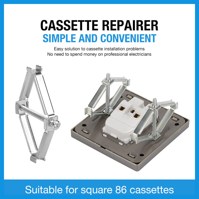 Dark Box Vijčani prekidač za popravak 10 komada 86 mm Stara zamjenska kutija s utičnicama Fiksna zidna kutija za popravak Potporna šipka Dodaci za električare