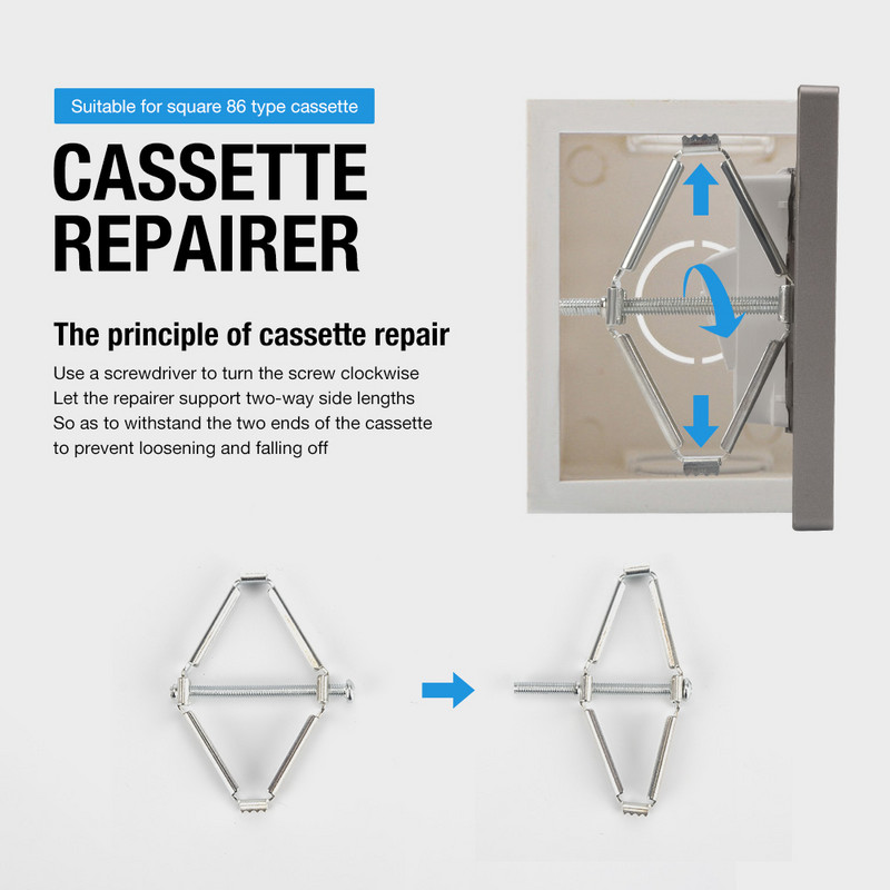 Dark Box Vijčani prekidač za popravak 10 komada 86 mm Stara zamjenska kutija s utičnicama Fiksna zidna kutija za popravak Potporna šipka Dodaci za električare