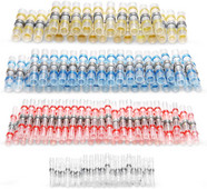 100 kom lemljenih čeonih konektora Crveno bijelo plavi vodootporni konektori za termoskupljajuće žice Automobilski brodski električni terminali