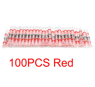 100 kom lemljenih čeonih konektora Crveno bijelo plavi vodootporni konektori za termoskupljajuće žice Automobilski brodski električni terminali
