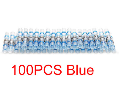 100 kom lemljenih čeonih konektora Crveno bijelo plavi vodootporni konektori za termoskupljajuće žice Automobilski brodski električni terminali