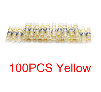 100 kom lemljenih čeonih konektora Crveno bijelo plavi vodootporni konektori za termoskupljajuće žice Automobilski brodski električni terminali