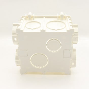 UNKAS размер 86*86 мм касета Универсална бяла стенна кутия за гнездо за ЕС/Великобритания и сензорен ключ за стенно осветление
