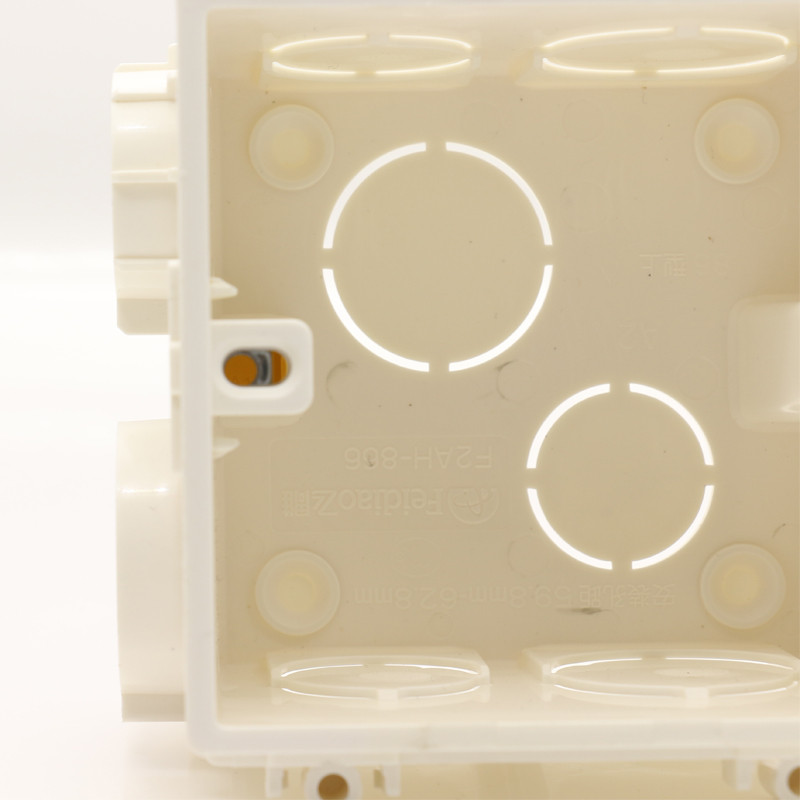UNKAS veličina 86*86 mm kazeta Univerzalna bijela zidna kutija za stražnju kutiju EU/UK utičnica i prekidač za zidno svjetlo na dodir