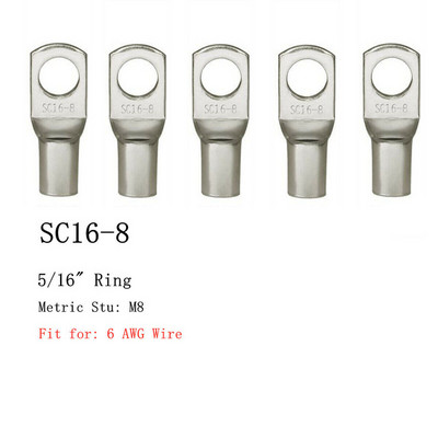 100/50/25/10PCS 4-25mm terminali Baterijska žica Kabel za zavarivanje Konektori Set Asortiman Kositreni bakreni ušice Prstenovi