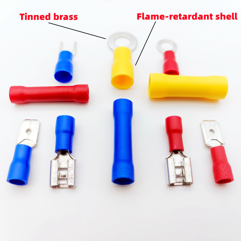 1400 gab. kastītē, izolēts vīrišķais vadu savienotājs, gofrēšanas terminālis + knaibles, elektriskās stieples gofrēšanas velmējums, gredzenveida dakšu komplekts, rokas instruments