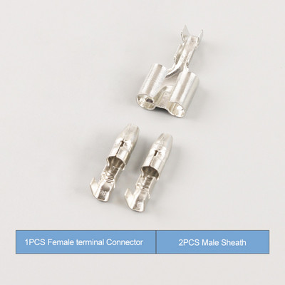 10/30/50 Set 4.0 Bullet Terminal Jedan ženski dva muški konektor električne žice automobila Promjer 4 mm prozirni omotač