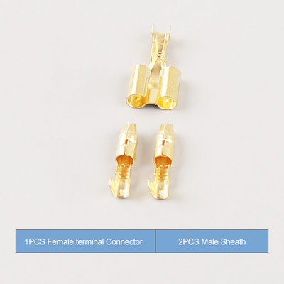 10/30/50 Set 4.0 Bullet Terminal Jedan ženski dva muški konektor električne žice automobila Promjer 4 mm prozirni omotač