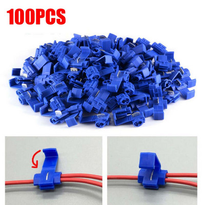 100Pcs Lock Wire Electrical Cable Rogs Τερματικά καλωδίων Quick Splice Lock Crimp Car Crimp μανίκια Σετ εργαλείων πτύχωσης