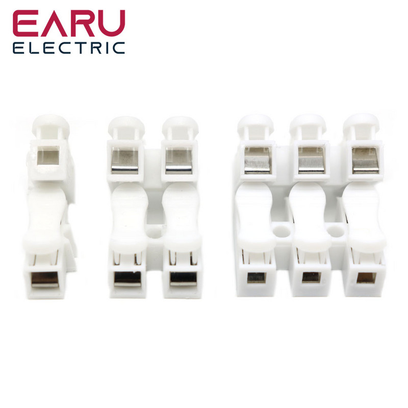 10/30/50 tk CH1 CH2 CH3 vedrutraat kiirliidetav lukustusjuhtme pistikud 1/2/3/tihvtid elektrikaabli klemmid Led-riba juhtmed