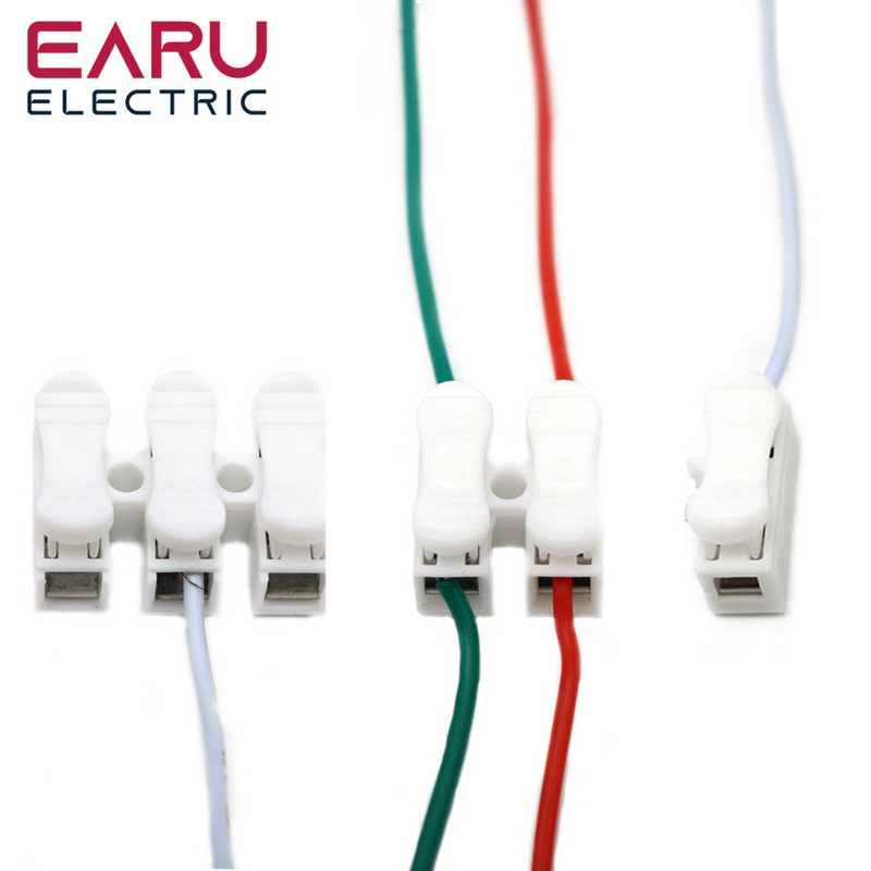10/30/50 tk CH1 CH2 CH3 vedrutraat kiirliidetav lukustusjuhtme pistikud 1/2/3/tihvtid elektrikaabli klemmid Led-riba juhtmed