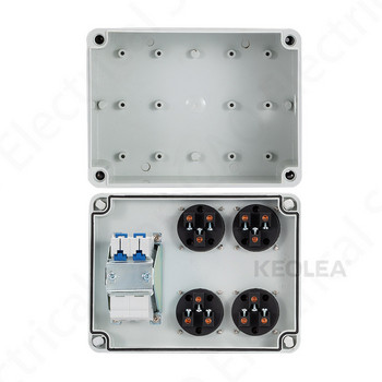 Външен контакт за дъждовна вода Три отвора 220V/ 10A домашен стенен многофункционален външен контакт кутия за зареждане на електрическа кола