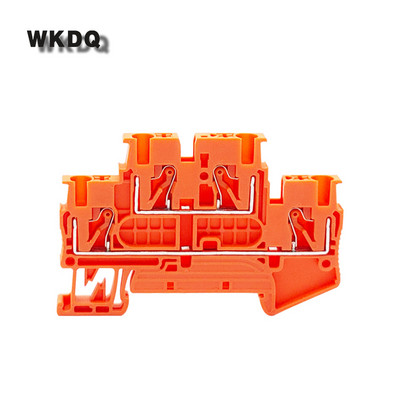 10 vnt PTTB2.5 įstumiamas dvigubo lygio 2 sluoksnio jungties kištukas PTTB-2.5 laidas elektros jungtis Din bėgio gnybtų blokas PTTB 2.5