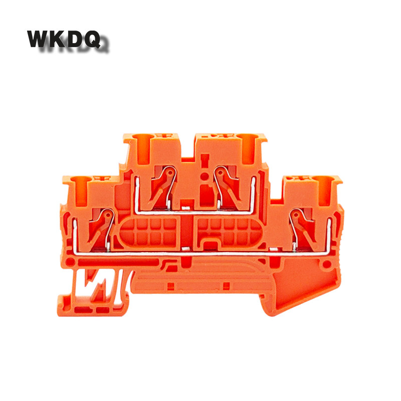 10 vnt PTTB2.5 įstumiamas dvigubo lygio 2 sluoksnio jungties kištukas PTTB-2.5 laidas elektros jungtis Din bėgio gnybtų blokas PTTB 2.5