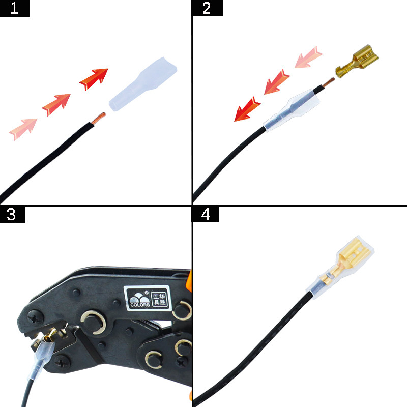 Kutija izolirani muški ženski konektor za žice 2,8/4,8/6,3 mm Električni stezaljke za stezanje Terminali Spade konektori Razni komplet