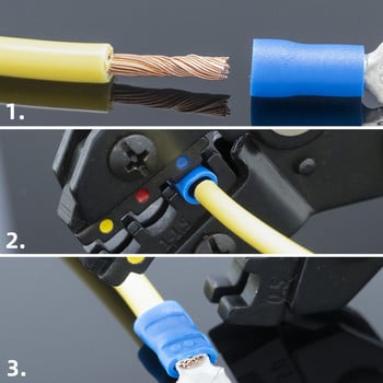Προμονωμένος ακροδέκτης από PVC ακροδέκτης ηλεκτρικού καλωδίου σύνδεσης τσακίσματος ακροδέκτης βελόνας ψυχρής πίεσης Χρήση για AWG22-10
