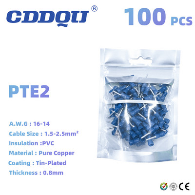 PVC predizolirani igličasti terminal Električna žica Spojni konektor za stezanje hladno prešanim igličastim terminalom Upotreba za AWG22-10