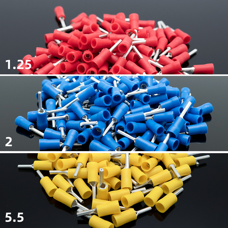 PVC predizolirani igličasti terminal Električna žica Spojni konektor za stezanje hladno prešanim igličastim terminalom Upotreba za AWG22-10