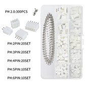 JST 2.0 PH/2.54 XH emane pistik 2/3/4/5/6 kontaktiga pistik klemmiga Juhtmed Kaablid Pistikupesa päis Dupont juhtmeühenduste komplekt