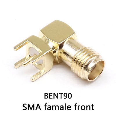 SMA Ženska utičnica Muški utikač Adapter Rub za lemljenje PCB Ravna Montaža pod pravim kutom RF bakreni konektor Utičnica