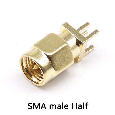 SMA Ženska utičnica Muški utikač Adapter Rub za lemljenje PCB Ravna Montaža pod pravim kutom RF bakreni konektor Utičnica