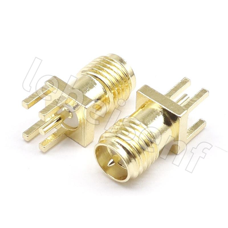 SMA Ženska utičnica Muški utikač Adapter Rub za lemljenje PCB Ravna Montaža pod pravim kutom RF bakreni konektor Utičnica