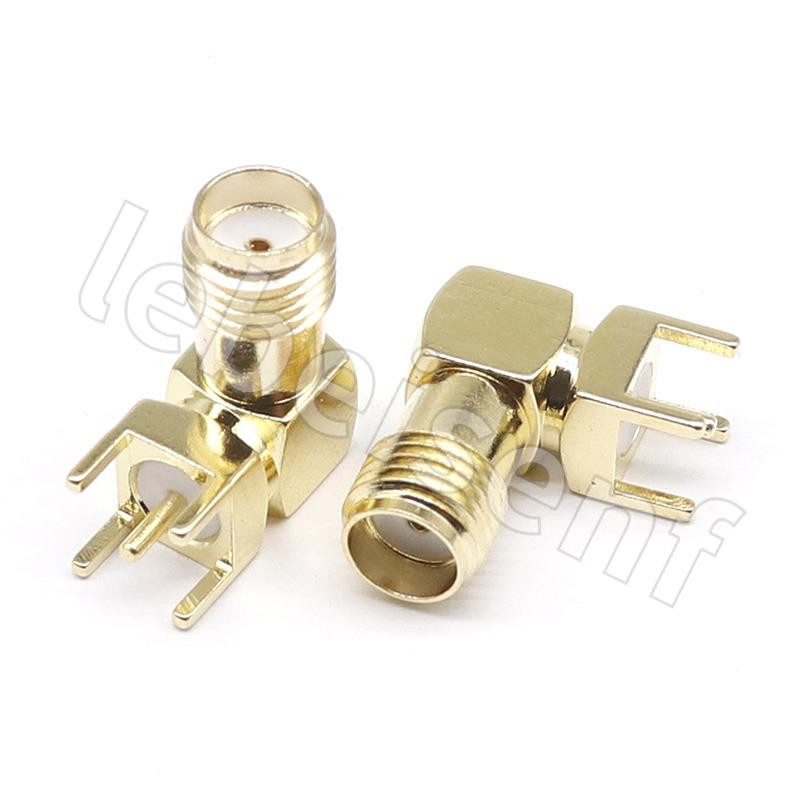 SMA Ženska utičnica Muški utikač Adapter Rub za lemljenje PCB Ravna Montaža pod pravim kutom RF bakreni konektor Utičnica