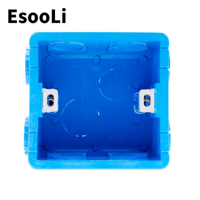 EsooLi 86mm*86mm Wall Mounting Box 86 Internal Cassette White Back Box για τυπικό διακόπτη αφής τοίχου και υποδοχή με USB