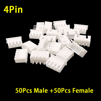 100 gab. JST XH2.54 Materiāls savienotājs Vadi Tapas galvenes korpuss 2/3/4/5 kontaktu spailes spraudnis Sieviešu ligzda Plastmasas apvalki