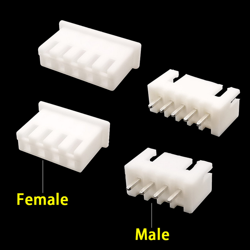 100 gab. JST XH2.54 Materiāls savienotājs Vadi Tapas galvenes korpuss 2/3/4/5 kontaktu spailes spraudnis Sieviešu ligzda Plastmasas apvalki