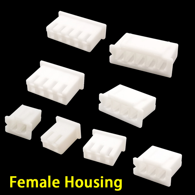 100 gab. JST XH2.54 Materiāls savienotājs Vadi Tapas galvenes korpuss 2/3/4/5 kontaktu spailes spraudnis Sieviešu ligzda Plastmasas apvalki