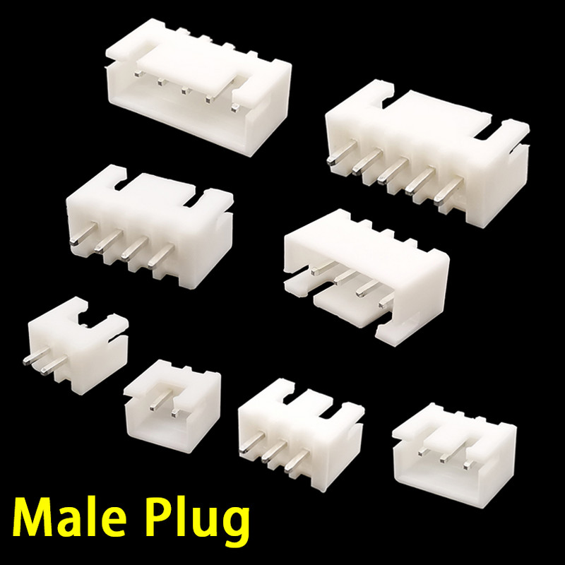 100 gab. JST XH2.54 Materiāls savienotājs Vadi Tapas galvenes korpuss 2/3/4/5 kontaktu spailes spraudnis Sieviešu ligzda Plastmasas apvalki
