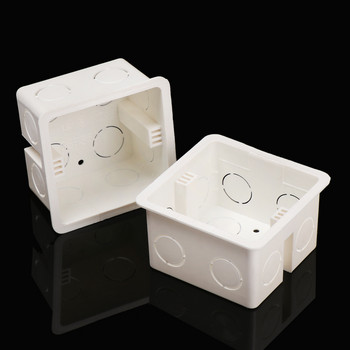 86*86*50 мм Разпределителна кутия за превключватели PVC Пластмаса, забавяща горенето Waring Задна кутия Удебелена монтирана на стена Скрита долна кутия за превключватели